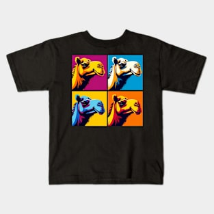 Desert Dazzle: Pop Art Camel Creation Kids T-Shirt